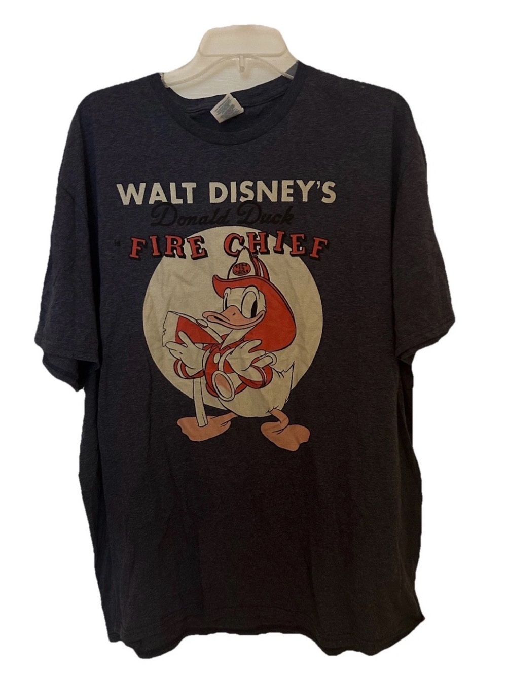 Walt Disney Donald Duck Fire Chief Short Sleeve Tee - Charcoal Grey